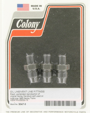 OIL LINE/VENT LINE FITTINGS PARKERIZED